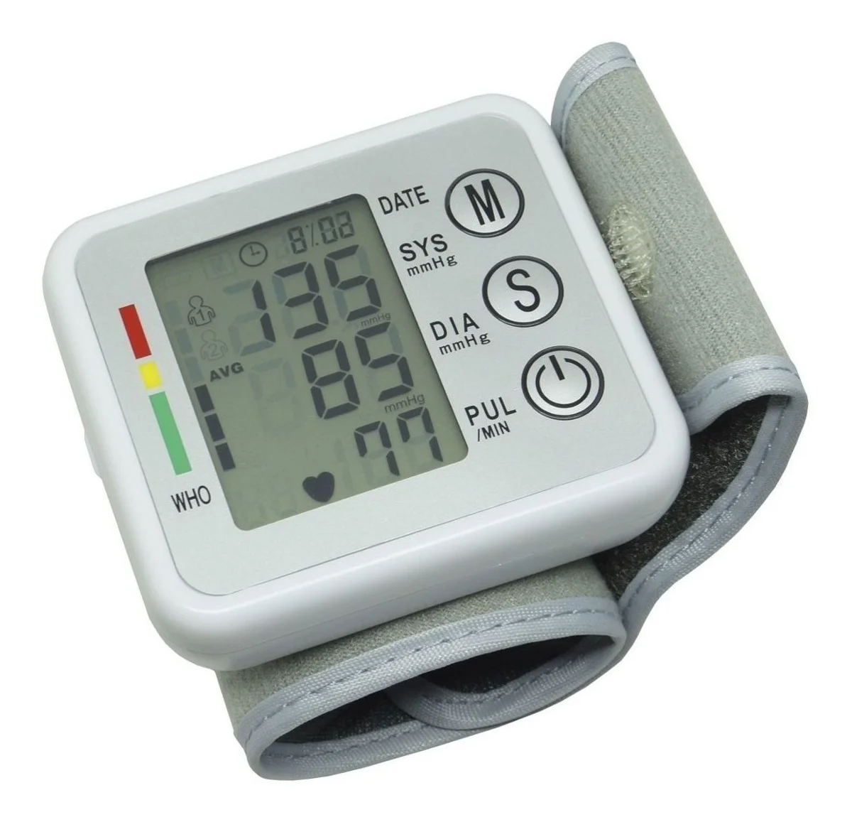 Tensiómetro de muñeca portátil y digital